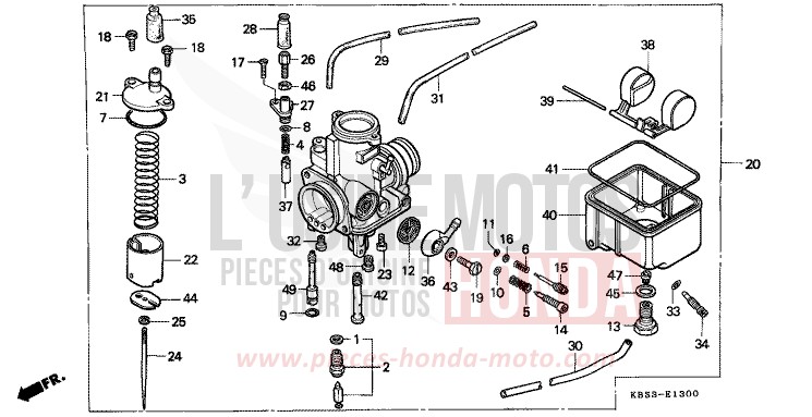 CARBURETOR for NSR125R BLACK (NH1E) from 1999
