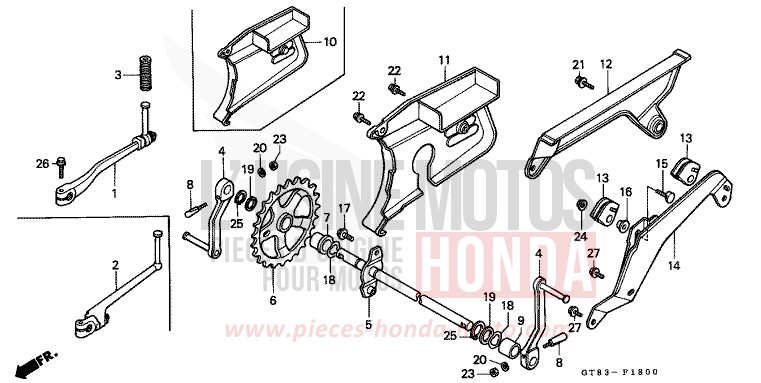 PEDAL/KICK STARTER ARM for Wallaroo GRACIOUS GOLD (YR164) from 1990
