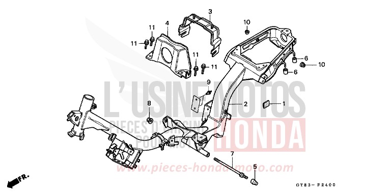 FRAME BODY for Wallaroo GRACIOUS GOLD (YR164) from 1990
