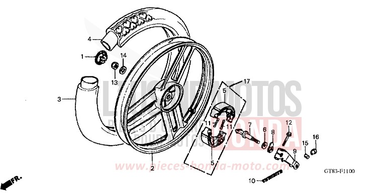 REAR WHEEL (1) for Wallaroo VIVID VIOLET (RP127) from 1990