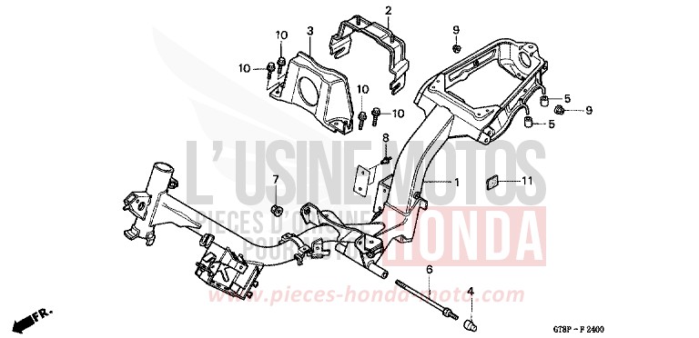 FRAME BODY for Wallaroo CADIZ RED METALLIC (R196) from 1993