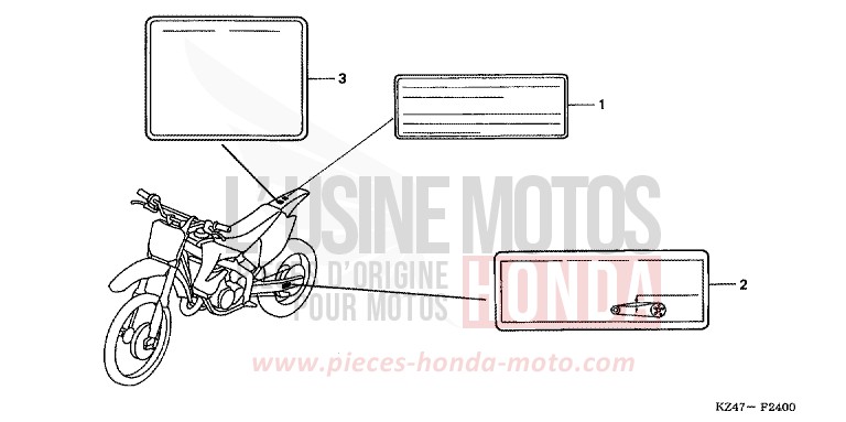 CAUTION LABEL for CR125R EXTREME RED (R292) from 2006