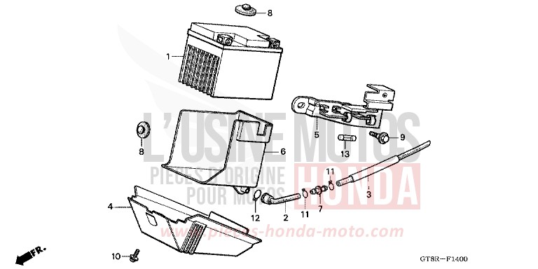 BATTERY for Wallaroo CADIZ RED METALLIC (R196) from 1994