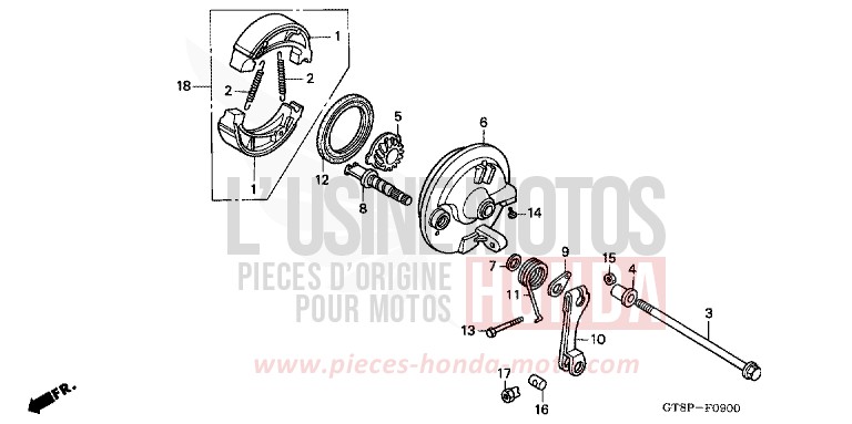 FRONT BRAKE PANEL for Wallaroo ROSS WHITE (NH196) from 1993