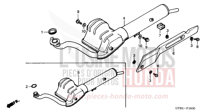 EXHAUST MUFFLER for Wallaroo CADIZ RED METALLIC (R196) from 1994