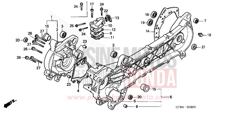 CRANKCASE for Wallaroo GRACIOUS GOLD (YR164) from 1994