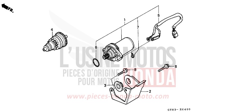 STARTING MOTOR for Wallaroo BLACK (NH1) from 1990
