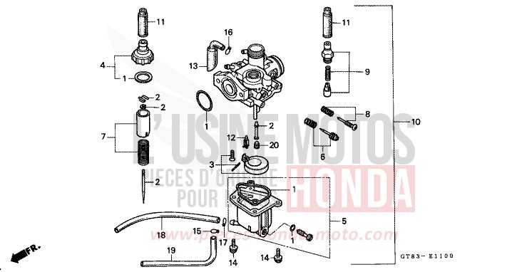 CARBURETOR for Wallaroo SPACE BLUE (PB136) from 1990