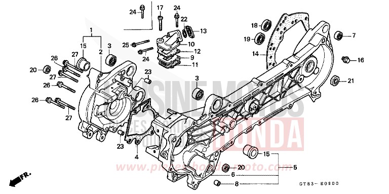 CRANKCASE for Wallaroo VIVID VIOLET (RP127) from 1990