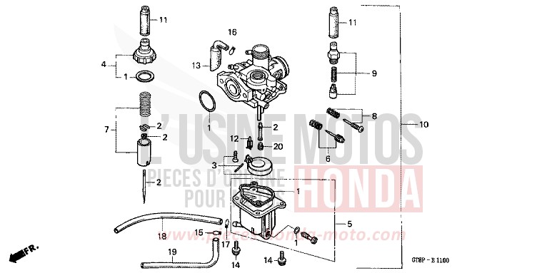 CARBURETOR for Wallaroo FLASH RED (R119) from 1993