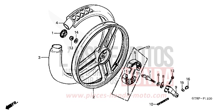 REAR WHEEL (1) for Wallaroo FLASH RED (R119) from 1993