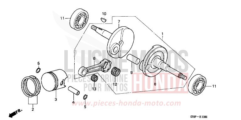 CRANKSHAFT/PISTON for Wallaroo BLACK (NH1) from 1993