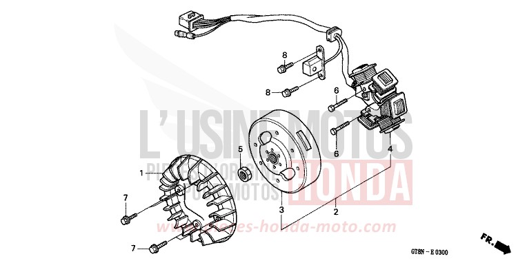 GENERATOR for Wallaroo BRUGGE MAROON (R189) from 1992
