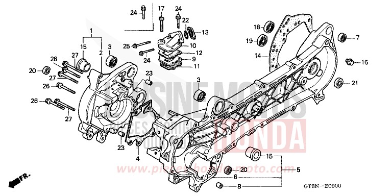 CRANKCASE for Wallaroo BRUGGE MAROON (R189) from 1992
