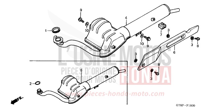 EXHAUST MUFFLER for Wallaroo BLACK (NH1) from 1993