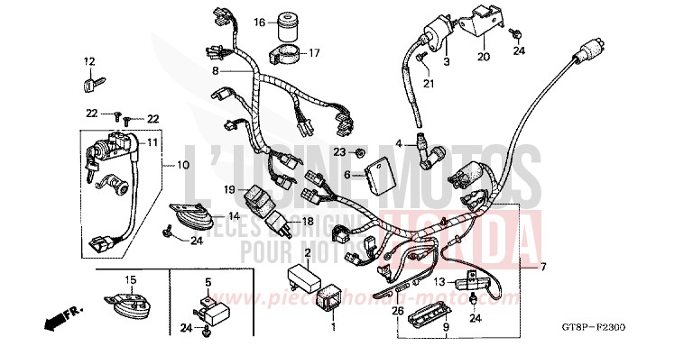 WIRE HARNESS/ IGNITION COIL for Wallaroo ROSS WHITE (NH196) from 1993