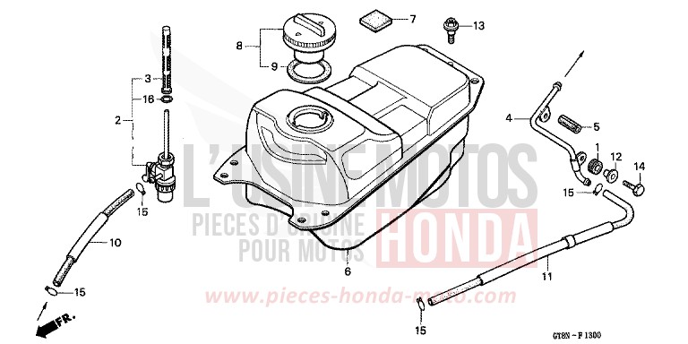 FUEL TANK for Wallaroo CRICKET GREEN (G150) from 1992