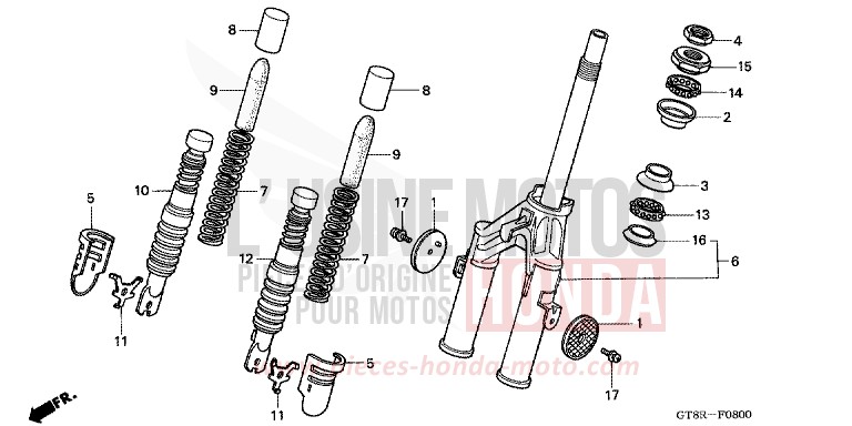 FRONT FORK for Wallaroo FIESTA VIOLET (RP130) from 1994