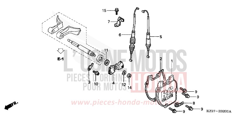 FLAP VALVE (CR250R2-4) for CR250R EXPLOSION RED (R254) from 2003