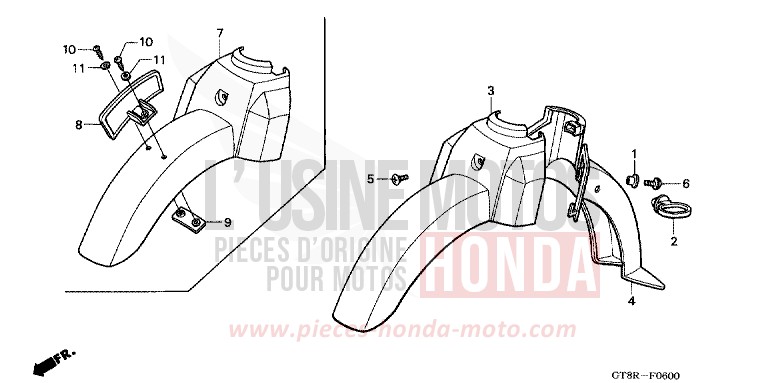 FRONT FENDER for Wallaroo ROSS WHITE (NH196) from 1994