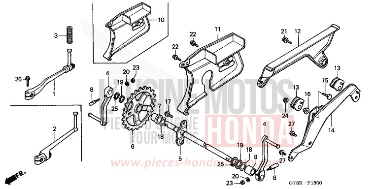 PEDAL/KICK STARTER ARM for Wallaroo ROSS WHITE (NH196) from 1994