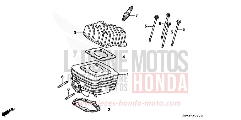 CYLINDER/CYLINDER HEAD for BALI BARBADOS BLUE (B134) from 1994