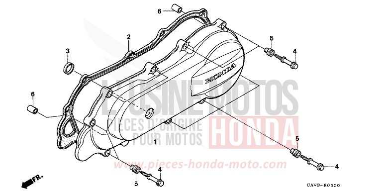 LEFT CRANKCASE COVER for BALI BARBADOS BLUE (B134) from 1994