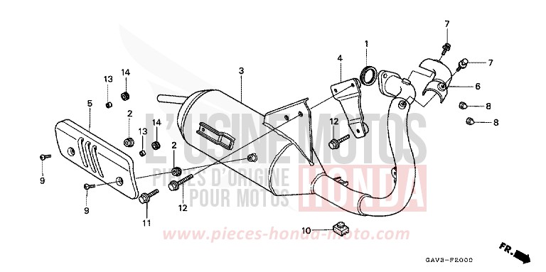 EXHAUST MUFFLER for BALI BARBADOS BLUE (B134) from 1994