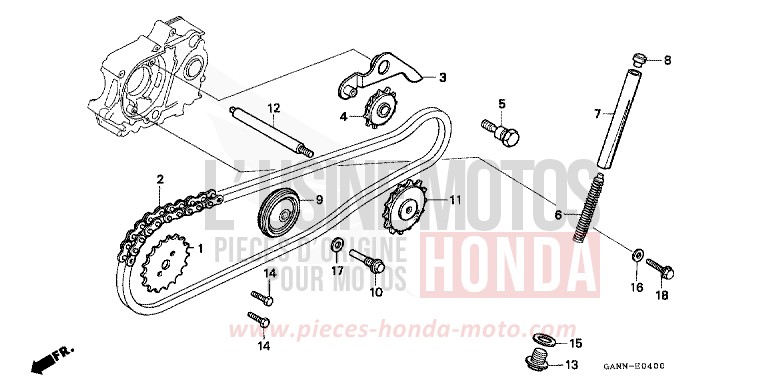 CAM CHAIN/TENSIONER for DAX CANDY RUBY RED (R4) from 1994