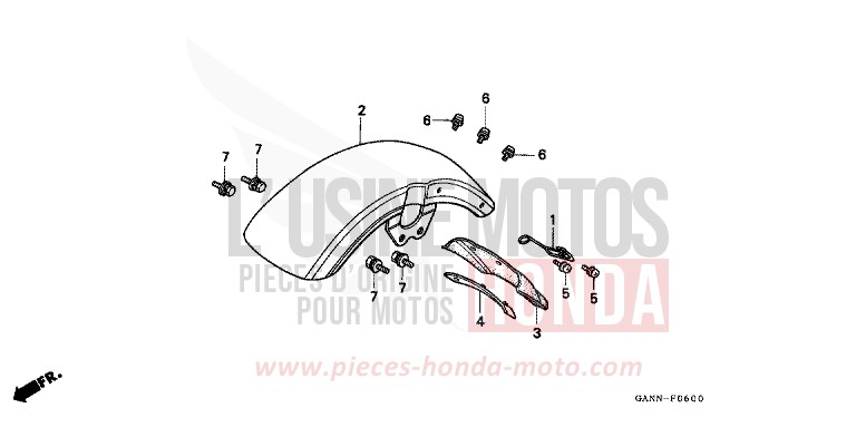 FRONT FENDER for DAX CANDY RUBY RED (R4) from 1994