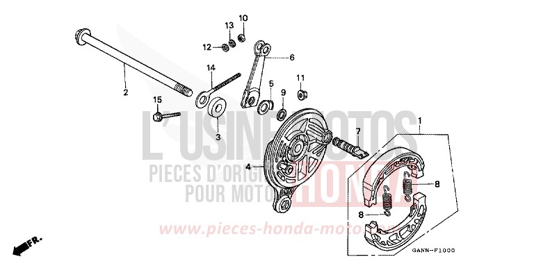 REAR BRAKE PANEL for DAX CANDY RUBY RED (R4) from 1994