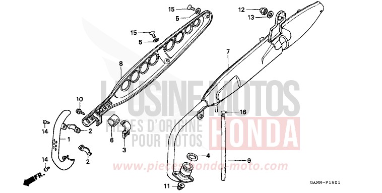 EXHAUST MUFFLER for DAX CANDY RUBY RED (R4) from 1994