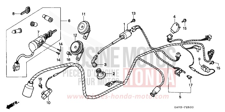 WIRE HARNESS for BALI CHECKER BLACK METALLIC (NH217) from 1994