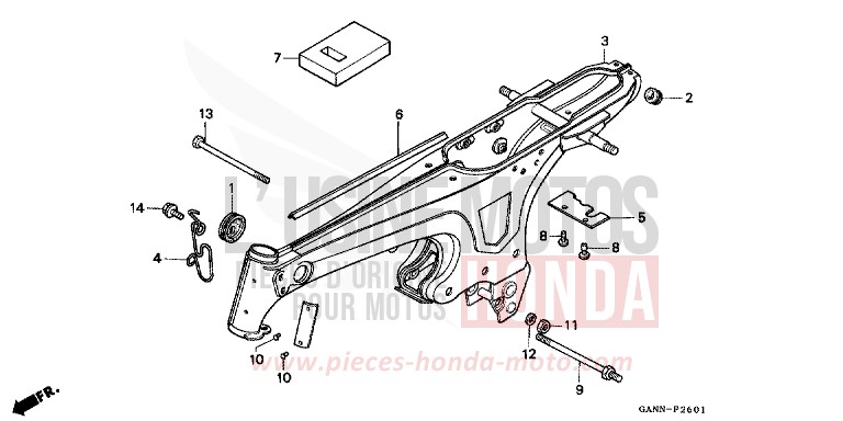 FRAME BODY for DAX CANDY RUBY RED (R4) from 1994