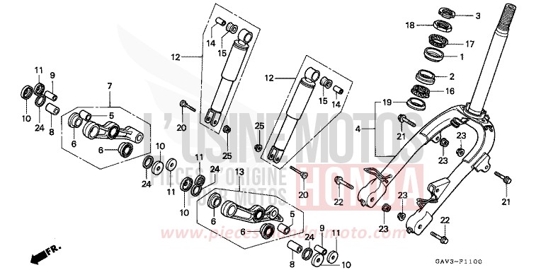 FRONT FORK for BALI MARTINET BLUE METALLIC (PB223) from 1994