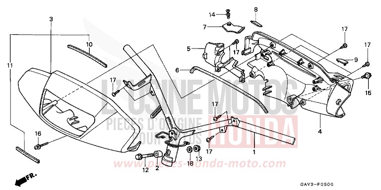 HANDLE PIPE/HANDLE COVER for BALI PROCYON RED METALLIC (R203) from 1994