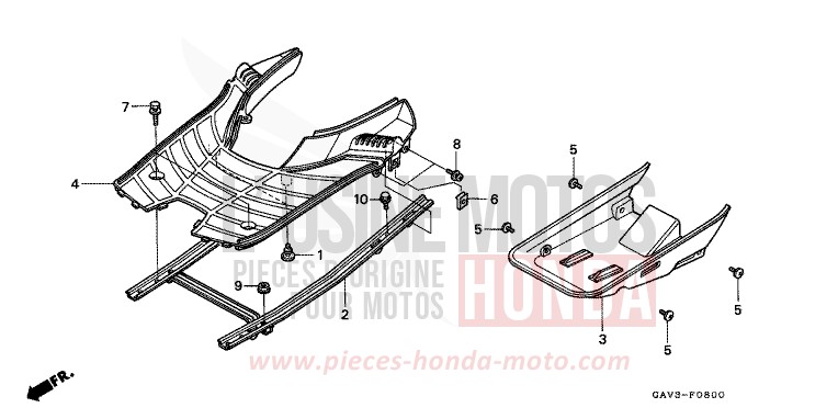 FLOOR PANEL for BALI PROCYON RED METALLIC (R203) from 1994