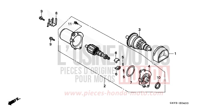 STARTING MOTOR for BALI ALPS GREEN METALLIC (G139) from 1993