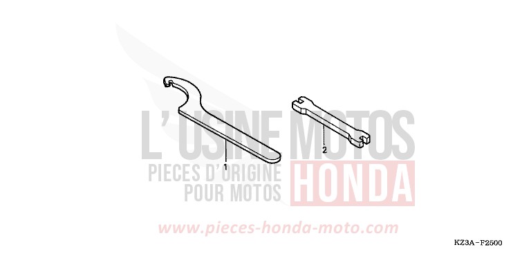 TOOLS for CR250R EXPLOSION RED (R254) from 2003