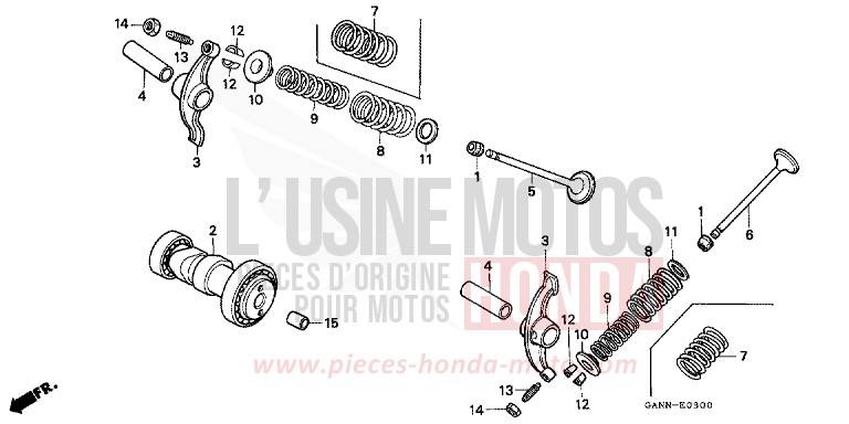 CAMSHAFT/VALVE for DAX CANDY RUBY RED (R4) from 1992