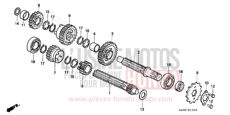 TRANSMISSION for DAX CANDY RUBY RED (R4) from 1992