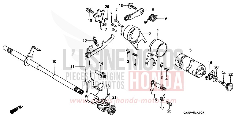 GEARSHIFT DRUM for DAX CANDY RUBY RED (R4) from 1992