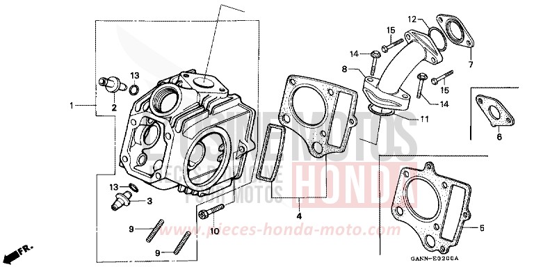 CYLINDER HEAD for DAX BLACK (NH1) from 1992