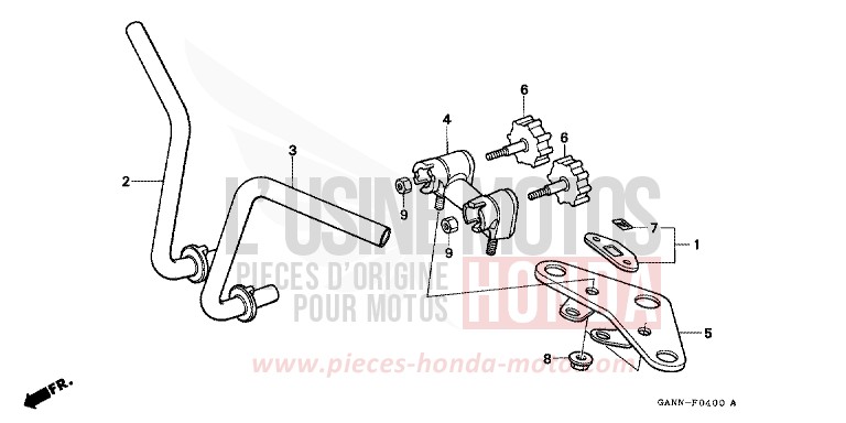 HANDLE PIPE/TOP BRIDGE for DAX BLACK (NH1) from 1992