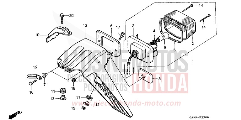 TAILLIGHT for DAX BLACK (NH1) from 1992