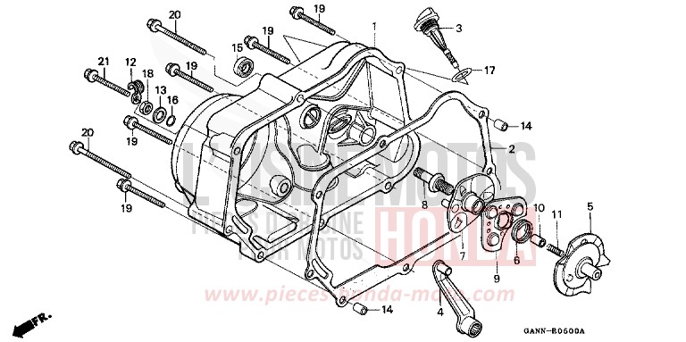 RIGHT CRANKCASE COVER for DAX SUMMER BLOND METALLIC (YR129) from 1992