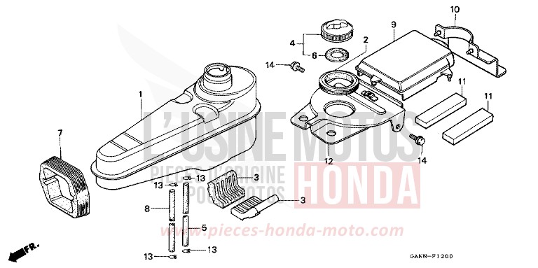 FUEL TANK for DAX SUMMER BLOND METALLIC (YR129) from 1992