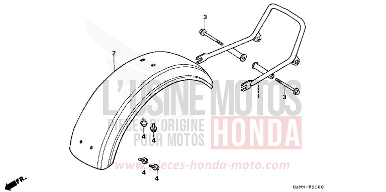 REAR FENDER for DAX SUMMER BLOND METALLIC (YR129) from 1992