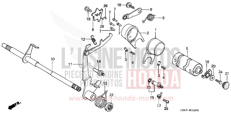 GEARSHIFT DRUM for DAX ITALIAN RED (R157) from 1989