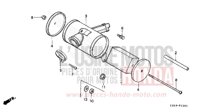 AIR CLEANER (ST70C/K) for DAX ITALIAN RED (R157) from 1989